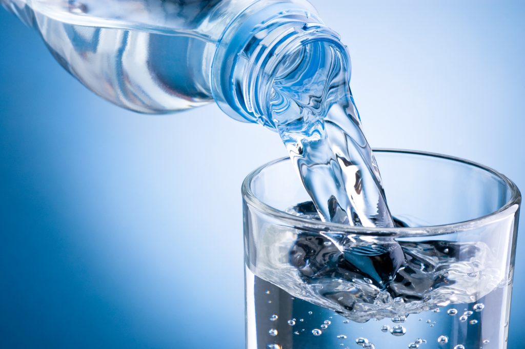 Clean bottled water