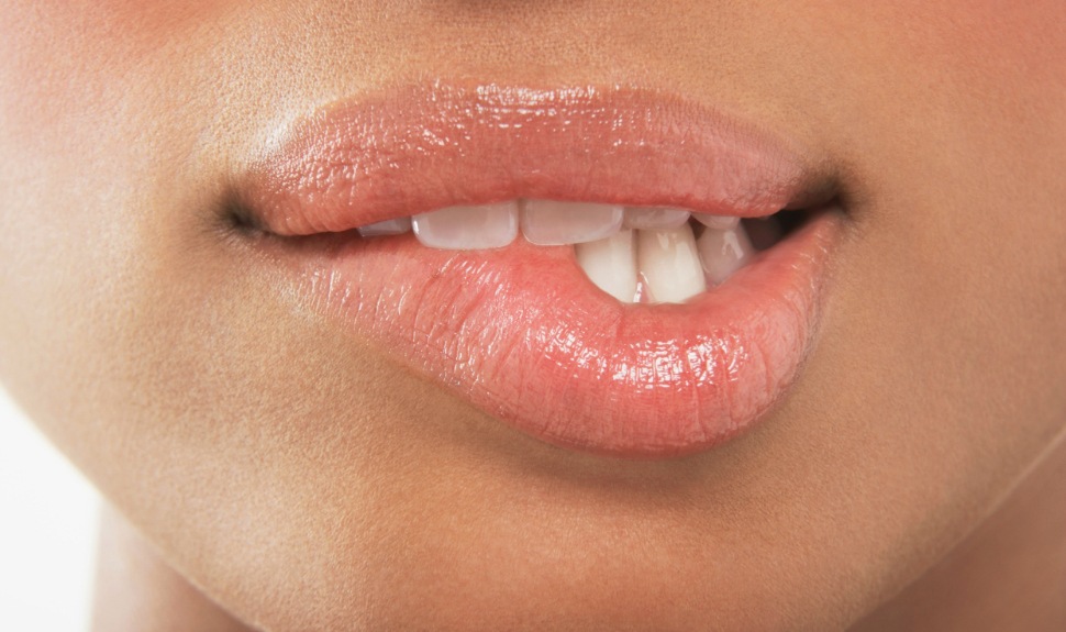 biracial chapped lips