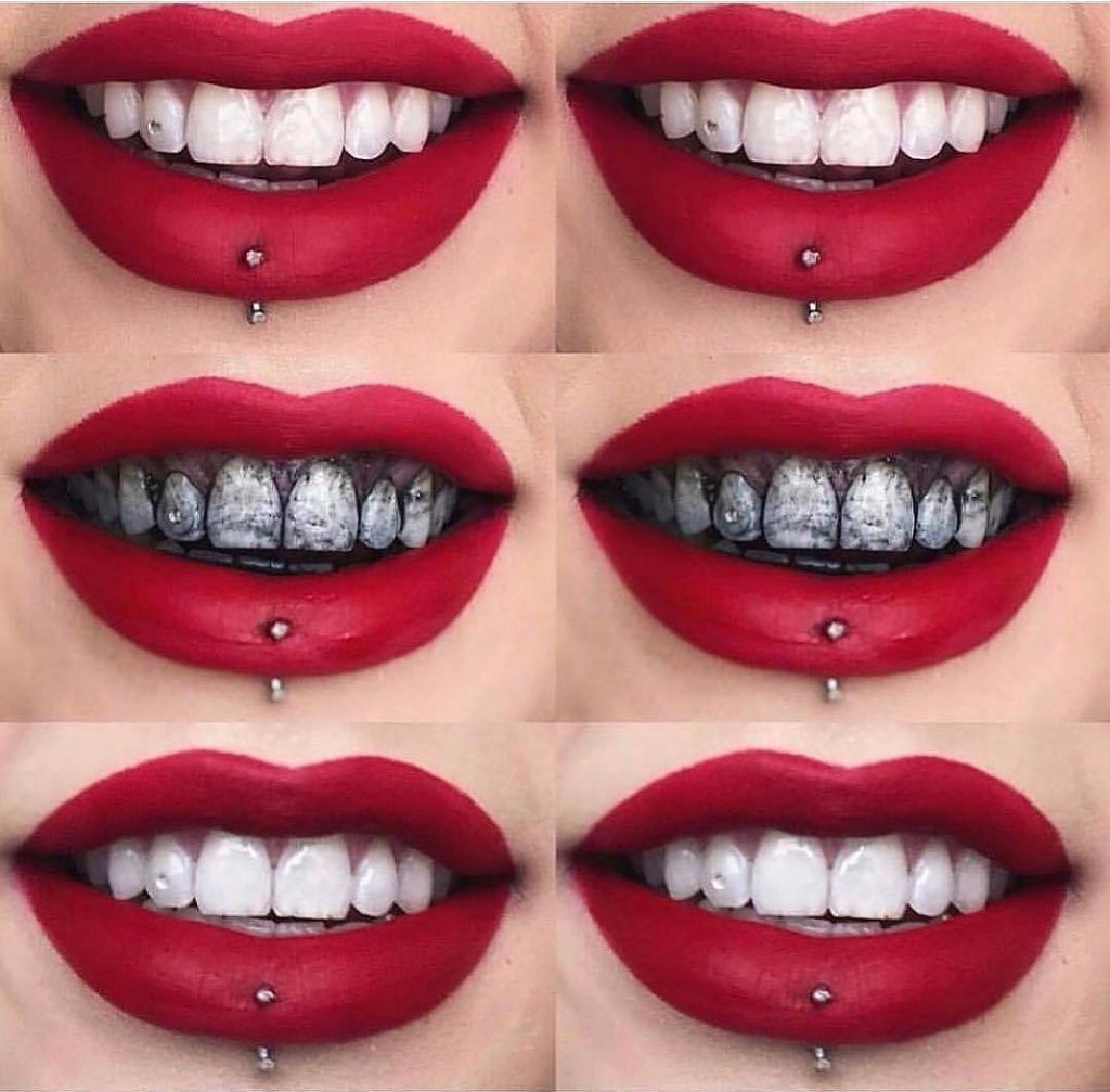 whiter teeth with coal