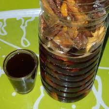 Herbs (Agbo) in a bottle and cup