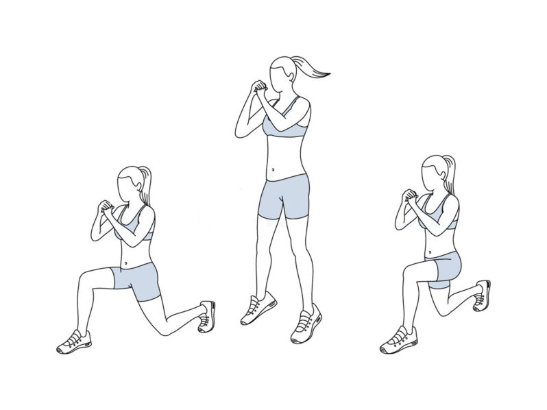 Progression for lunges for gaining weight
