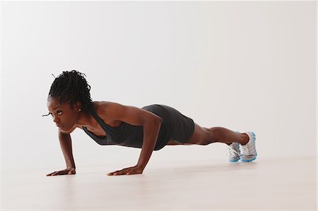 Woman doing push-up 