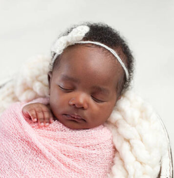Image of a sleeping baby girl