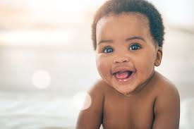 smiling african american baby boy