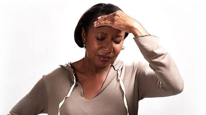 Symptoms of menopause due to low estrogen
