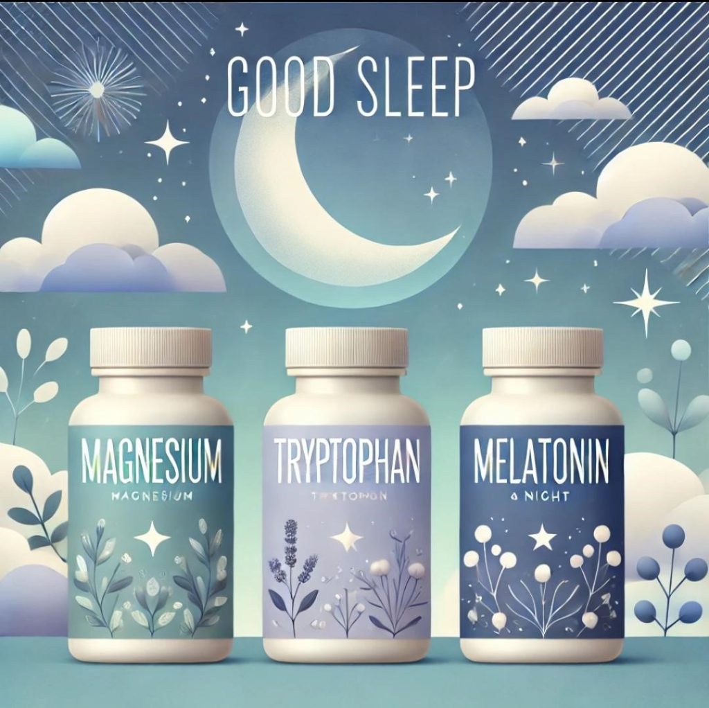 Bottles of micronutrients that promote good sleep
