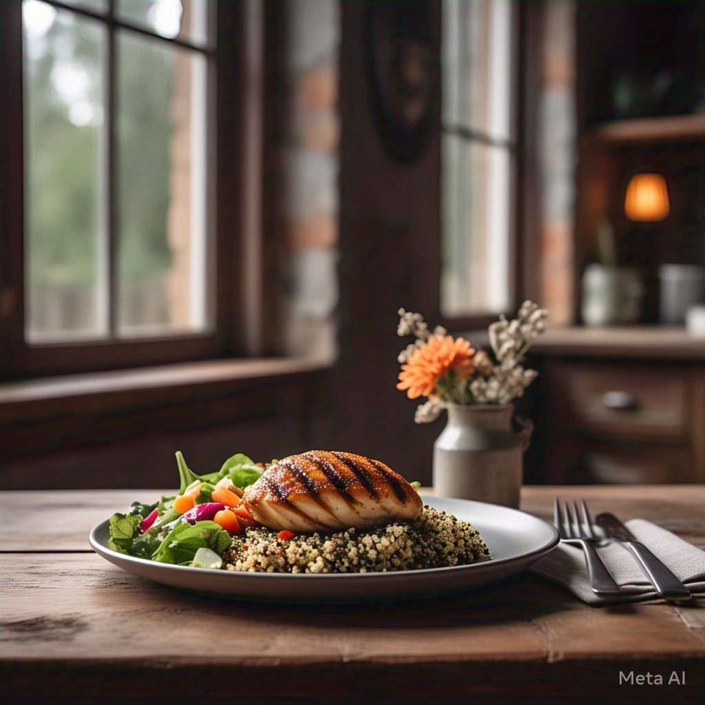 A plate of healthy food to control obesity